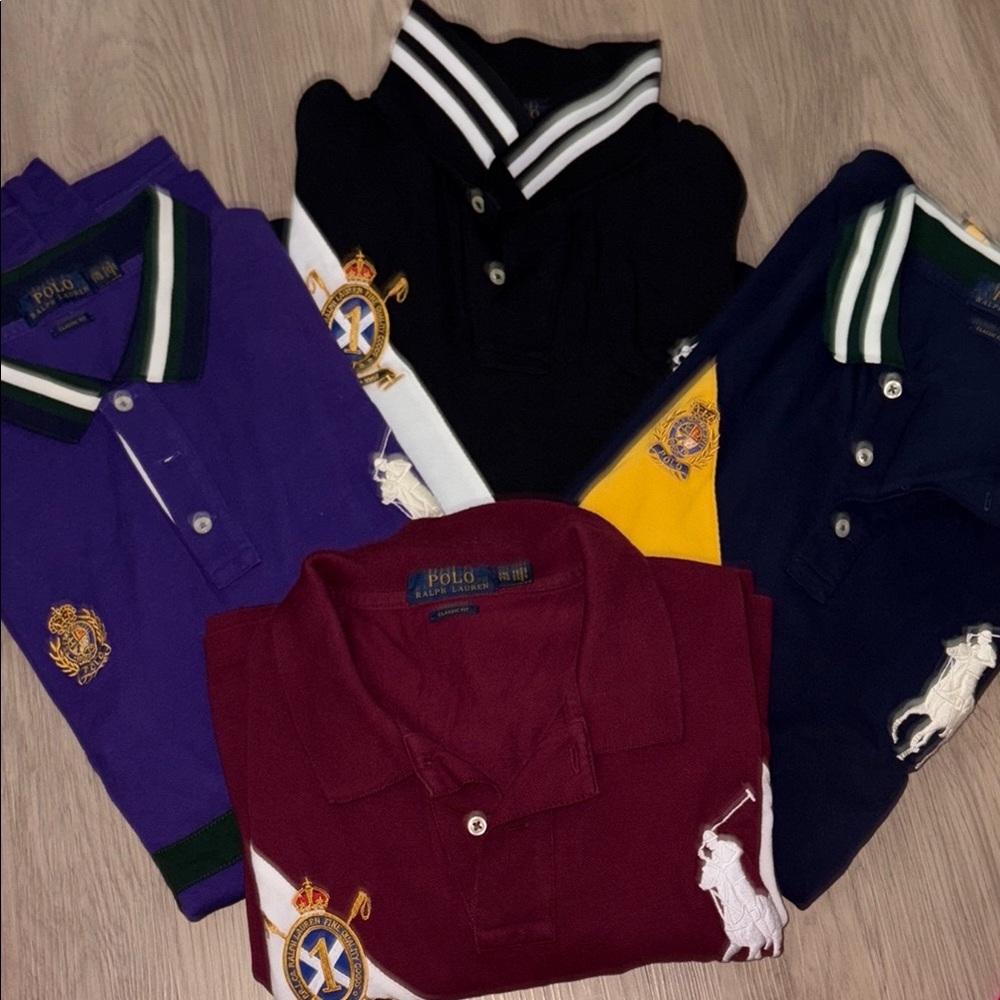 Ralph Lauren Polo Shirt Assortment - Purple, Black, Burgundy, Navy